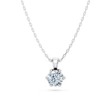 Round Brilliant Diamond Solitaire Necklace 0.5ct by Qutahia Jewellery