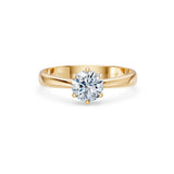 Round Brilliant Diamond Classic Solitaire Engagement Ring 1.0ct by Qutahia Jewellery