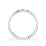 Minimalist Diamond Ring Round 0.02ct by Qutahia Jewellery