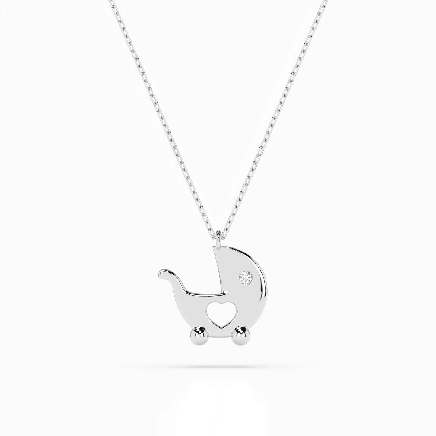Minimalism Necklace (Round), 0.01 ct — 104-10029
