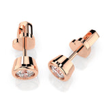 Diamond Stud Earrings Round 0.6ct by Qutahia Jewellery