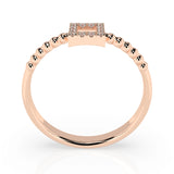 Minimalist Diamond Ring Round 0.07ct by Qutahia Jewellery