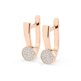 Illusion Diamond Earrings Round 0.13ct by Qutahia Jewellery