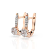 Illusion Diamond Earrings Round 0.06ct by Qutahia Jewellery