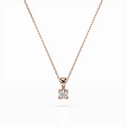 Solitaire Necklace (Round), 0.15 ct — 104-10013(3.4)