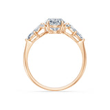 Oval Lab Grown Diamond Side Stone Eternity Ring 1.5ct by Qutahia Jewellery