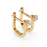Small Diamond Earrings Round 0.12ct by Qutahia Jewellery