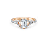 Emerald Lab Grown Diamond Micro Pave Eternity Ring 1.0ct by Qutahia Jewellery