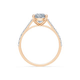 Cushion Lab Grown Diamond Slim Pave Eternity Ring 2.0ct by Qutahia Jewellery