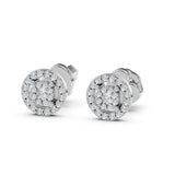 Illusion Diamond Earrings Round 0.06ct by Qutahia Jewellery