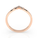 Minimalist Diamond Ring Round 0.05ct by Qutahia Jewellery