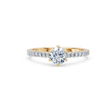 Round Brilliant Diamond Pave Eternity Ring 0.7ct by Qutahia Jewellery