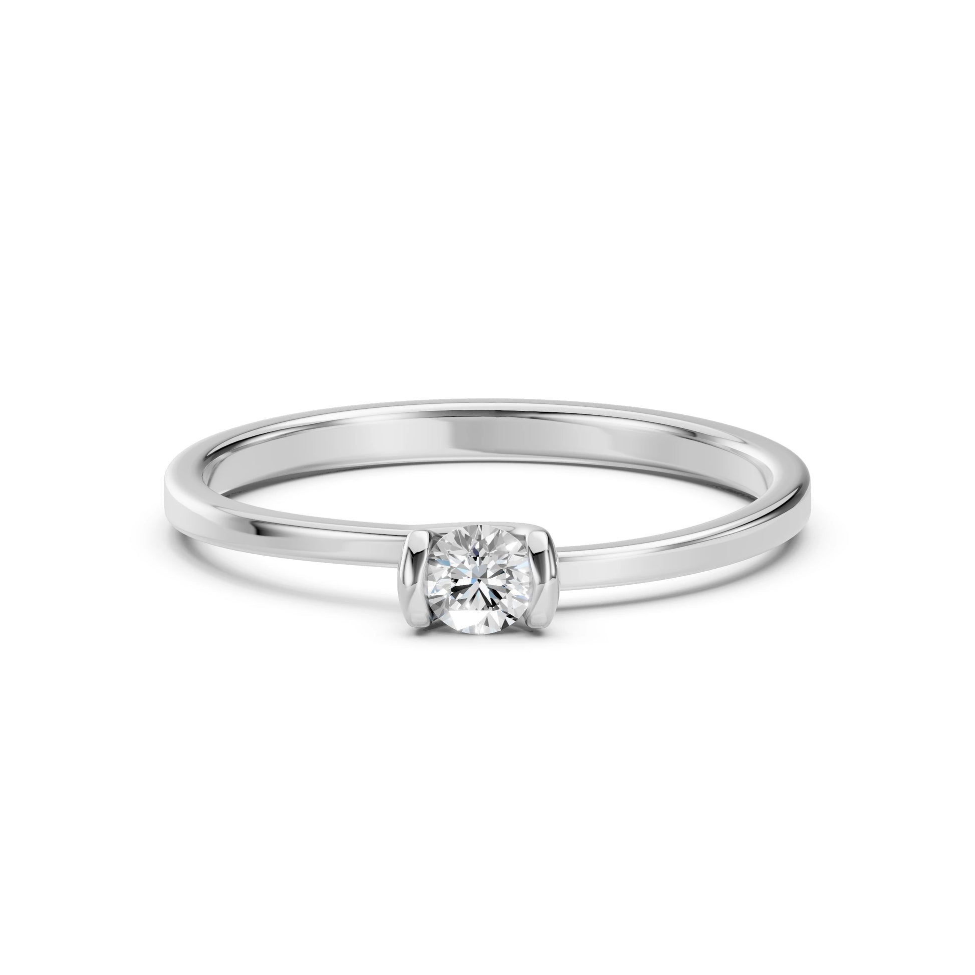 Solitaire Ring (Round), 0.15 ct — 101-10016(3.4)