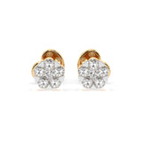Illusion Diamond Earrings Round 0.03ct by Qutahia Jewellery