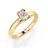 Solitaire Diamond Ring Round 0.3ct by Qutahia Jewellery