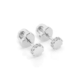 Small Diamond Earrings Round 0.1ct by Qutahia Jewellery
