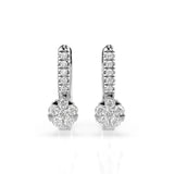 Illusion Diamond Earrings Round 0.06ct by Qutahia Jewellery