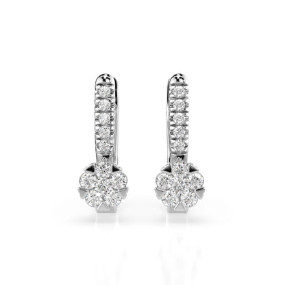 Illusion Earring (Round), 0.06 ct — 102-10015/4(2.0)