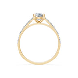 Cushion Lab Grown Diamond Slim Pave Eternity Ring 1.0ct by Qutahia Jewellery