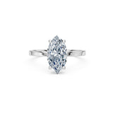 Marquise Lab Grown Diamond Solitaire Engagement Ring 2.0ct by Qutahia Jewellery
