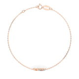 Diamond Bracelet Gold Round 0.08ct by Qutahia Jewellery