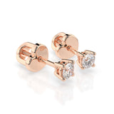 Diamond Stud Earrings Round 0.3ct by Qutahia Jewellery