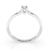 Solitaire Diamond Ring Round 0.06ct by Qutahia Jewellery