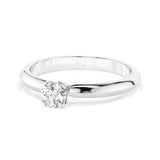 Solitaire Diamond Ring Round 0.25ct by Qutahia Jewellery