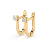 Small Diamond Earrings Round 0.12ct by Qutahia Jewellery