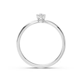 Solitaire Diamond Ring Round 0.1ct by Qutahia Jewellery