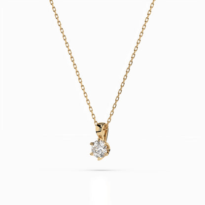 Solitaire Necklace (Round), 0.3 ct — 104-10004(4.2)