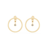 Small Diamond Earrings Round Brilliant 0.06ct by Qutahia Jewellery