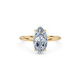 Marquise Lab Grown Diamond Micro Pave Engagement Ring 2.0ct by Qutahia Jewellery