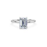 Emerald Lab Grown Diamond Micro Pave Engagement Ring 2.0ct by Qutahia Jewellery