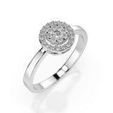 Illusion Diamond Ring Round 0.03ct by Qutahia Jewellery