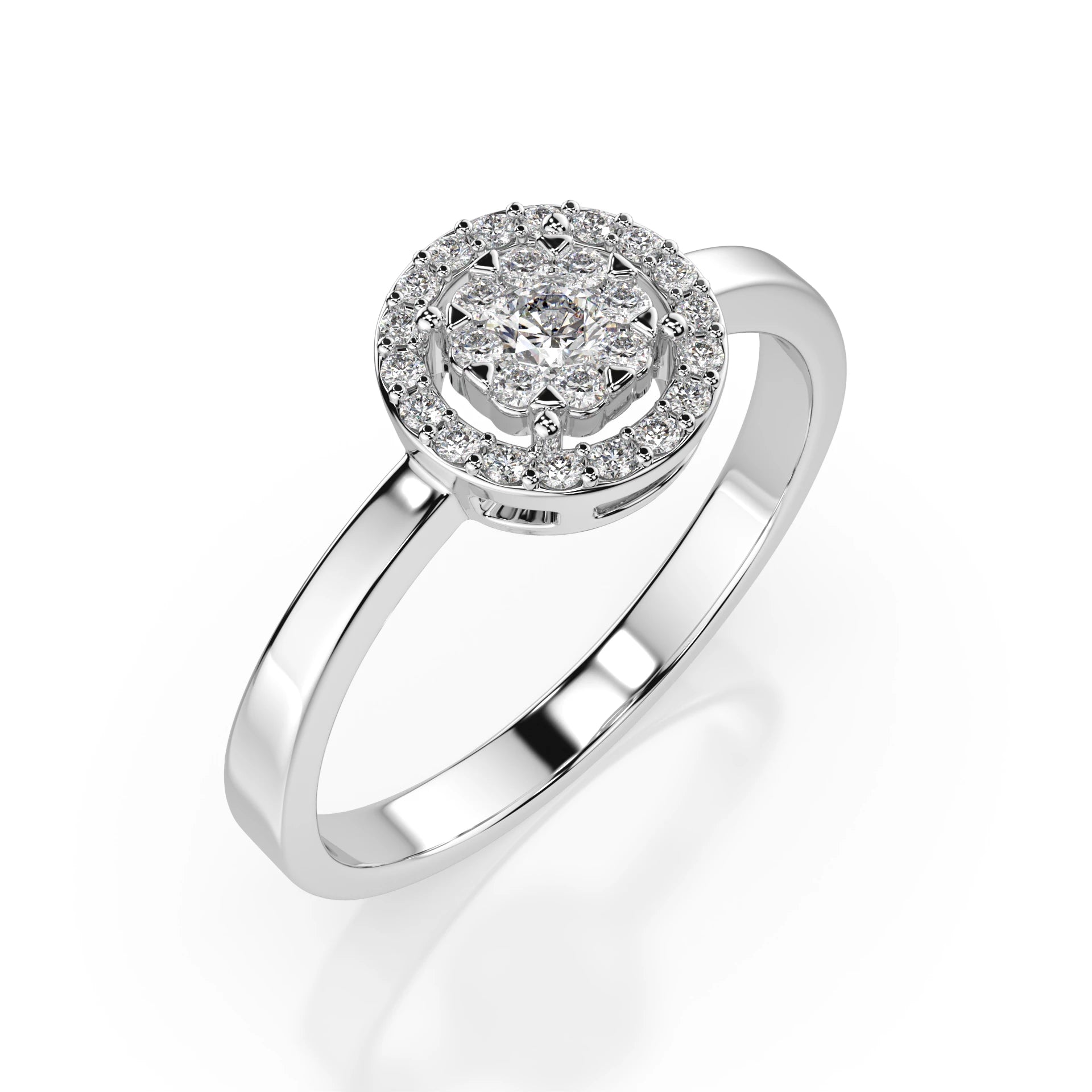 Illusion Ring (Round), 0.03 ct — 101-10018/1(2.0)