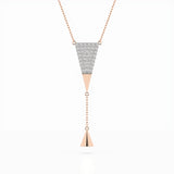 Delicate Diamond Necklace Round 0.22ct by Qutahia Jewellery