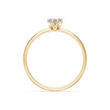 Solitaire Diamond Ring Heart 0.3ct by Qutahia Jewellery