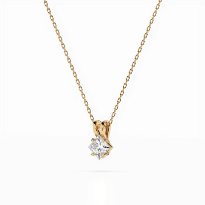 Solitaire Necklace (Princess), 0.3 ct — 104-10070(0.30)PR