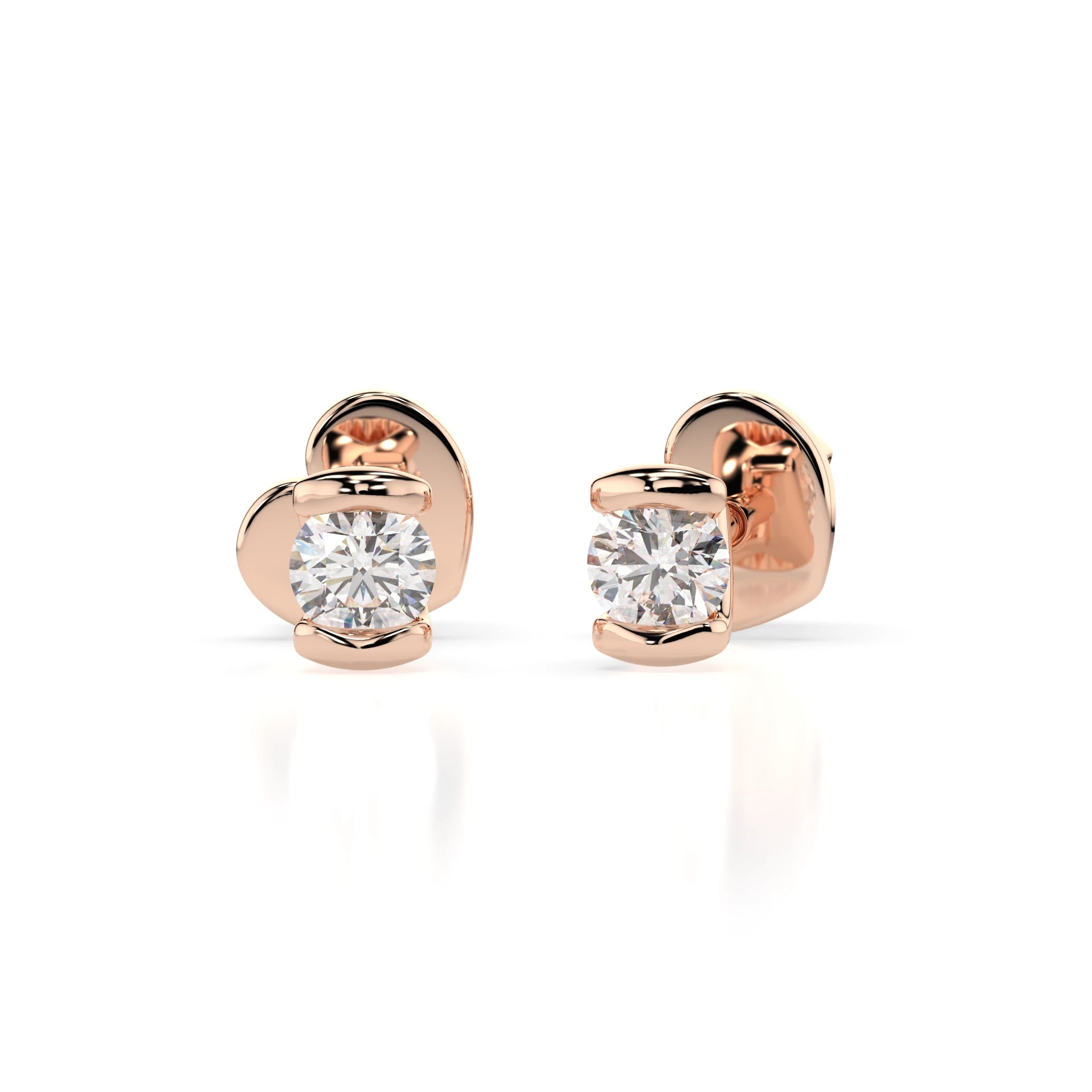 Solitaire Butterfly Earring (Round), 0.2 ct — 102-10016(3.0)