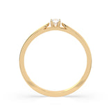 Solitaire Diamond Ring Round 0.08ct by Qutahia Jewellery
