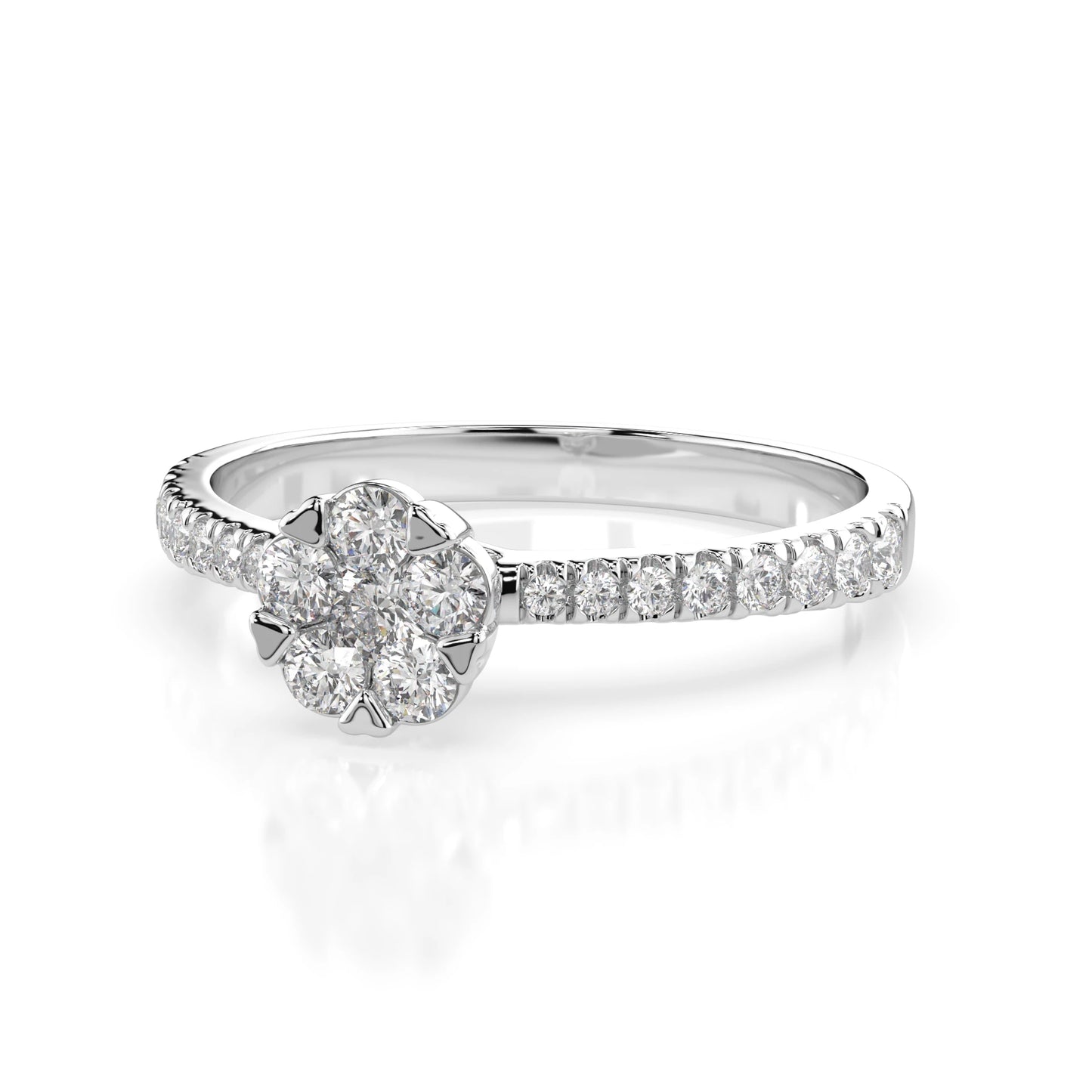 Illusion Ring (Round), 0.03 ct — 101-10015/4(2.0)
