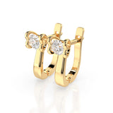 Small Diamond Earrings Round 0.5ct by Qutahia Jewellery