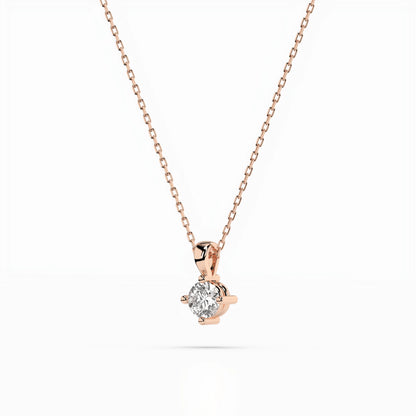 Solitaire Necklace (Round), 0.2 ct — 104-10011(3.7)