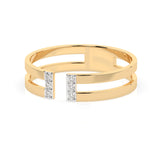 Minimalist Diamond Ring Round 0.06ct by Qutahia Jewellery
