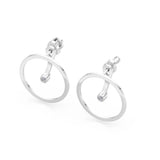 Small Diamond Earrings Round Brilliant 0.06ct by Qutahia Jewellery