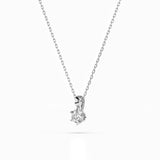 Diamond Pendant Necklace Round 0.15ct by Qutahia Jewellery