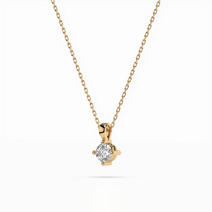 Solitaire Necklace (Round), 0.1 ct — 104-10011(3.0)