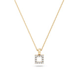 Delicate Diamond Necklace Round 0.06ct by Qutahia Jewellery