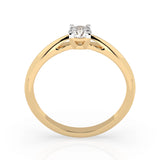 Solitaire Diamond Ring Round 0.3ct by Qutahia Jewellery
